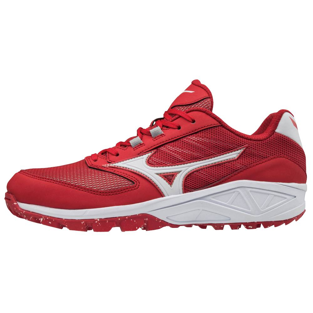 Panske Botasky Mizuno Dominant All Surface Nizke Turf Červené/Biele Vypredaj LRQV50891